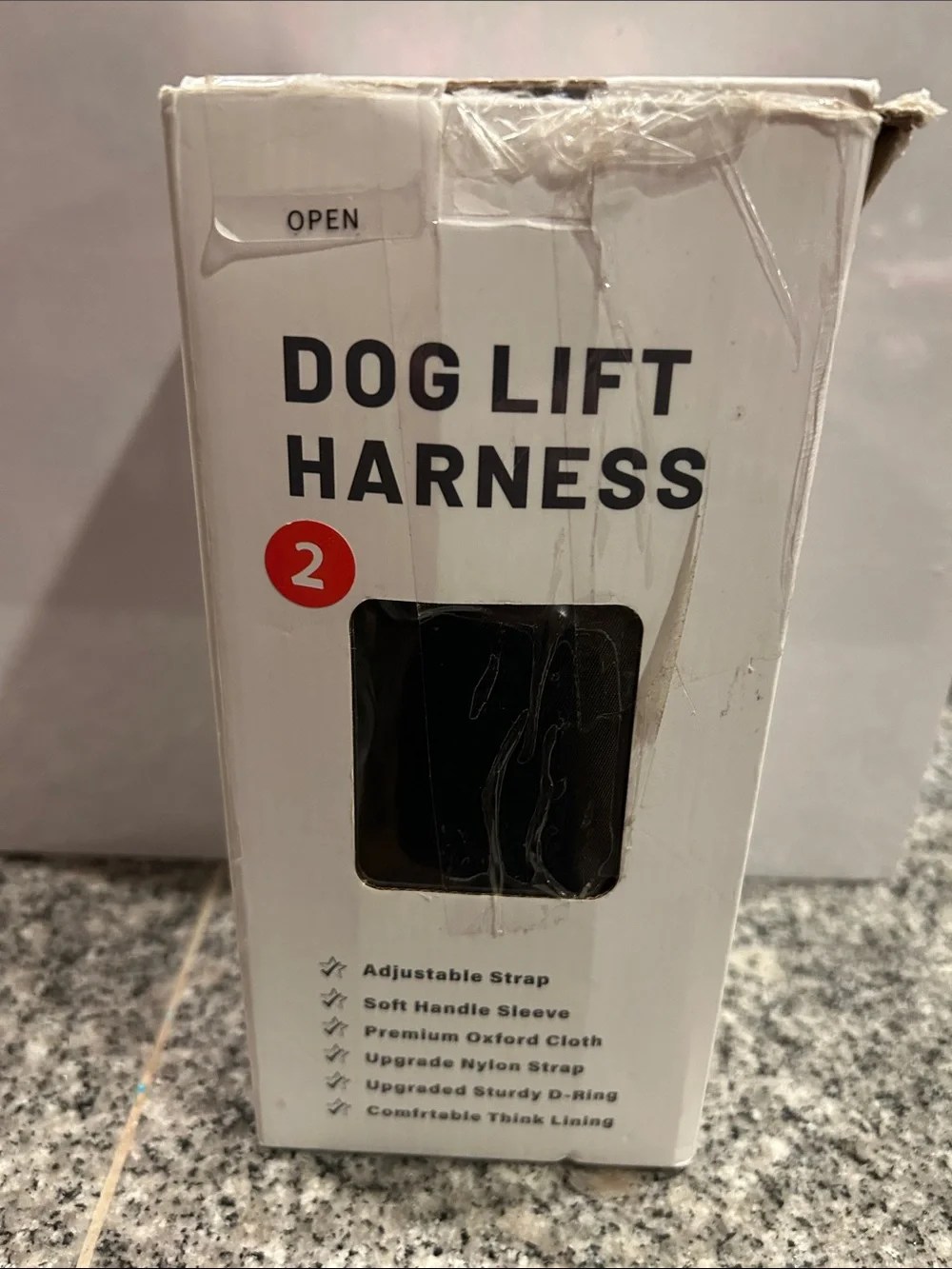 Dog Lift Harness - Black - Unbranded